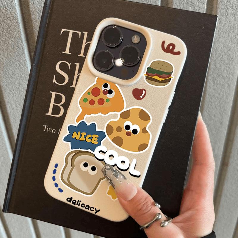Fun Cartoon Toast Cookies for IPhone16promax Phone Case for Apple 15pro Girl 14 Creative