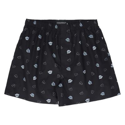 Emporio Armani Manga Bear Baumwollgewebte Slips, Mit Frontöffnung, Herrenunterwäsche, Japanische Größe, Größe M (Taille: 76-84cm), Größe 98 (Schwarz), 54240004