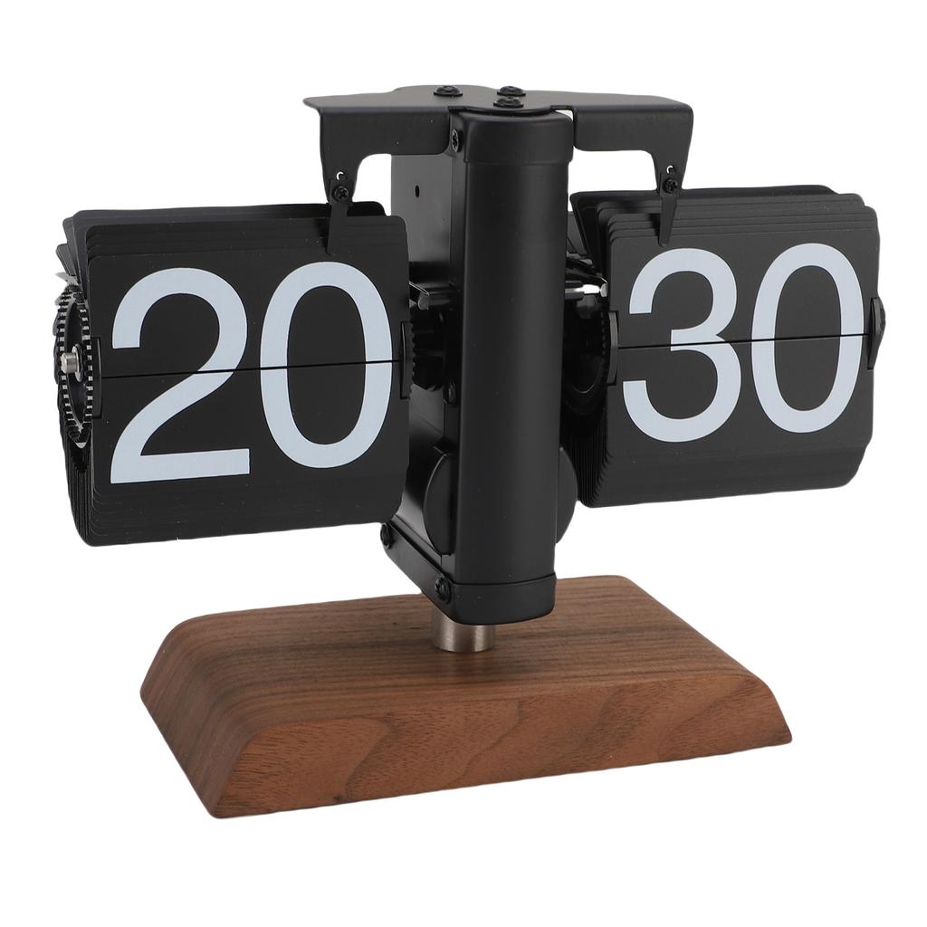 Retro Digital Flip Down Clock Mechanical Battery Powered Flip Desk Clock for Home Office Decor 24