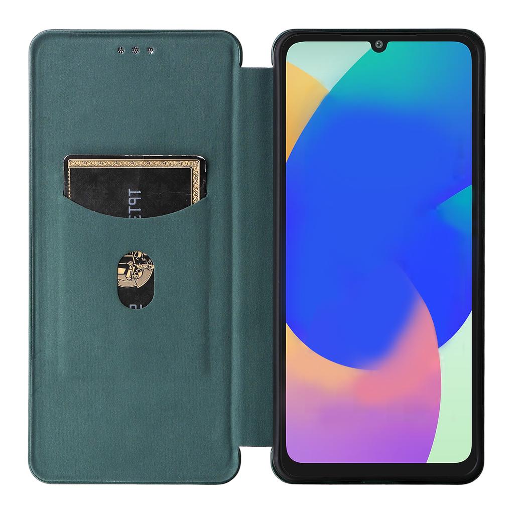 For Samsung Galaxy F06 5G/M06 5G Case Carbon Fiber Texture Drop-Proof PU Leather Phone Cover