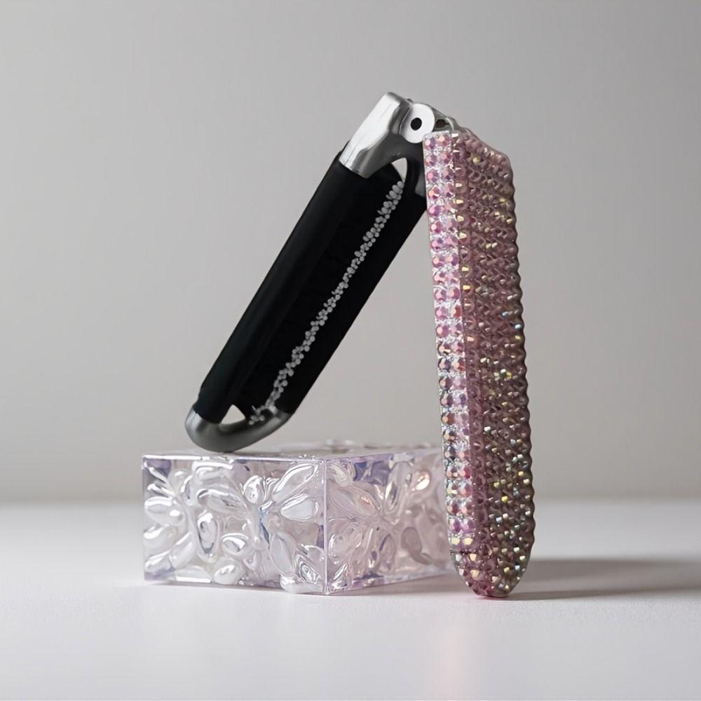 Portable BlingBling Comb Mirror Crystal-Encrusted Rhinestone Hair Comb Gift for Girls