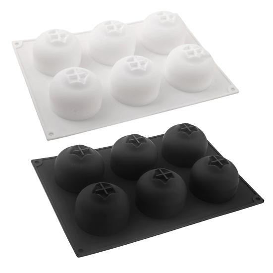 Silicone Baking Mold 6-Cavity Blueberry Non-Stick Flexible Cake Mold for Candy Chocolate Reusable Dishwasher Safe Bakeware for DIY Kitchen