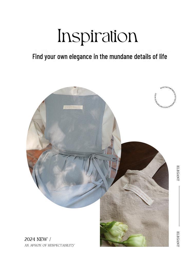 Nordic Quality Korean Style Canvas Kitchen Apron