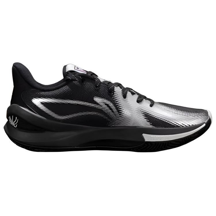 Li Ning Speed 3 Low-Top Basketballschuhe Herren Schwarz Weiß ABAW007-8