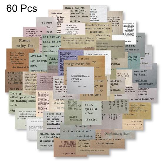 60 Stück inspirierende Vinyl-Aufkleber für Kinder und Erwachsene, wasserabweisend, einfach anzubringen, langlebige PVC-Aufkleber zu entfernen