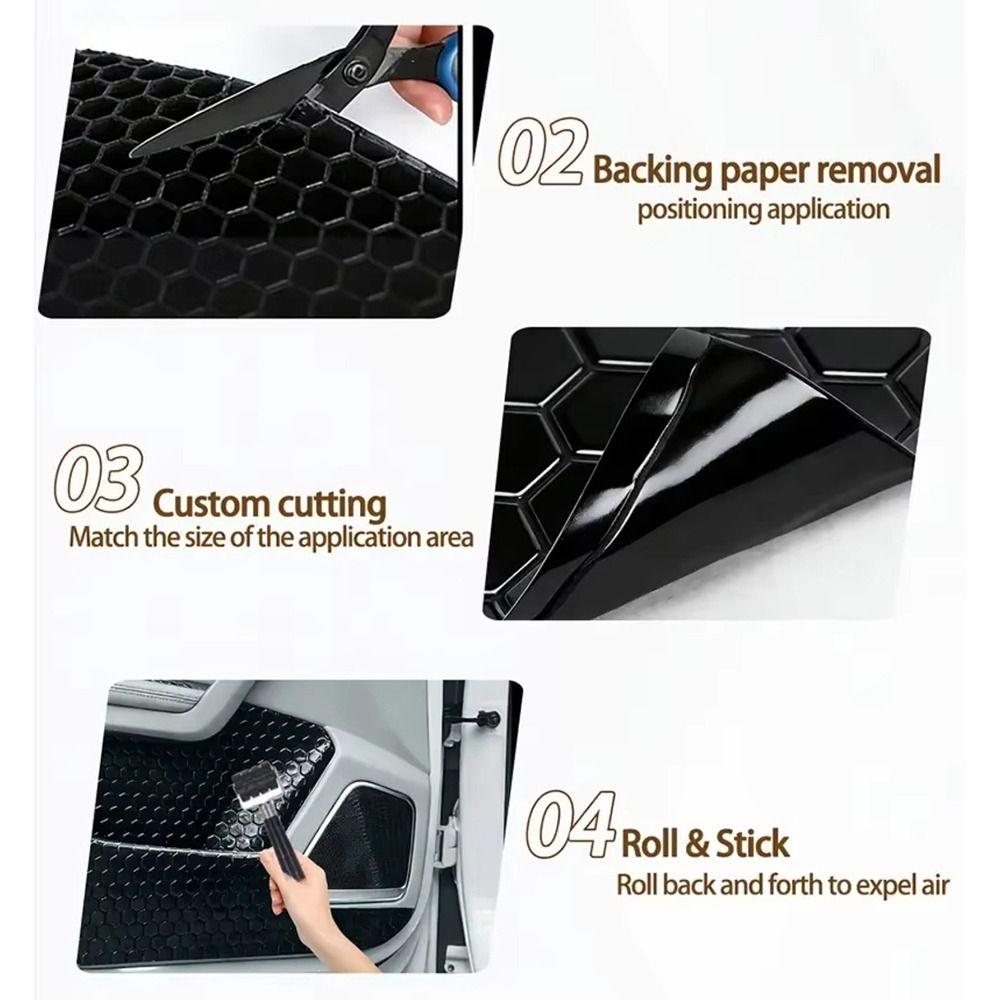 1Pcs Aluminum Foil Coated Car Sound Deadener 20x10cm Soundproofing Board  for Car Door Trunk Hood