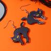 Halloween Skull & Bat Acrylic Earrings: Unique Horror Fashion for Women