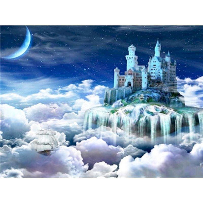 

Алмазная картина Пейзаж 5D Diy Полная алмазная вышивка Пейзаж Мозаика Комплект для взрослых Изображение Горный хрусталь Домашний декор Full Round 20x30CM