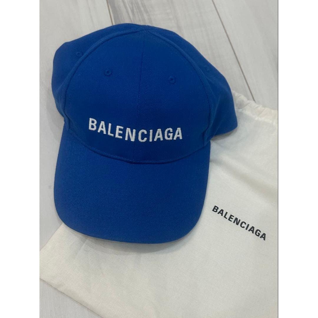 Used Balenciaga Cap Blue Hat