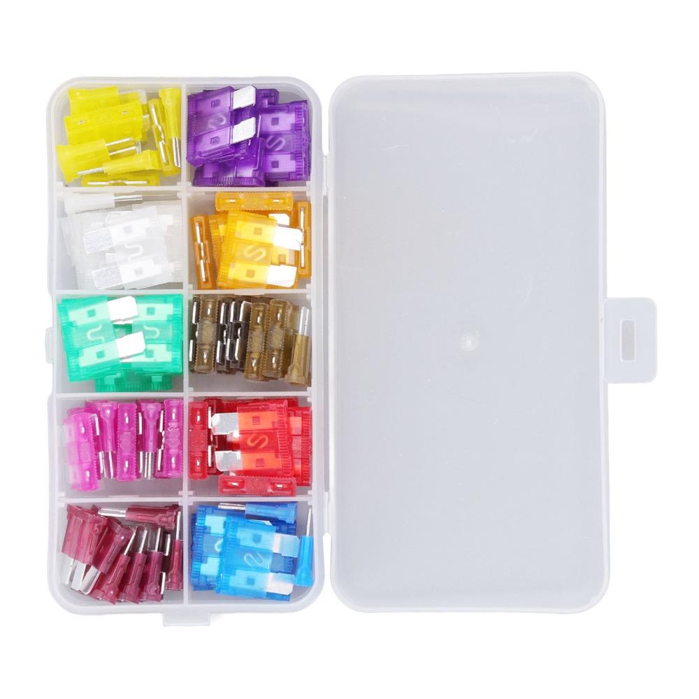 80PCS Colorful Fuseing Assortment Kit Medium Size Replacement Fuseing Automotive Fuseing  Motorcycle