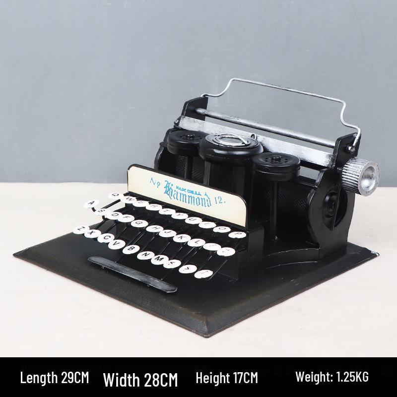 Vintage European Typewriter Iron Art Decor for Photography & Shop Windows