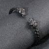 Kalen Viking Animal Bangles Vintage Black Wolf Head Men's Stainless Steel Bracelet Nordic Party Jewelry Gift Charms Accessories