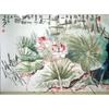 Framed Lotus Flower Art Poster - Decorative Chinese Painting on Kraft Paper with Free Shipping