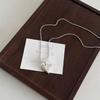 Korean Ins Style Simple Long Adjustable Beaded Heart Pendant Necklace For Women