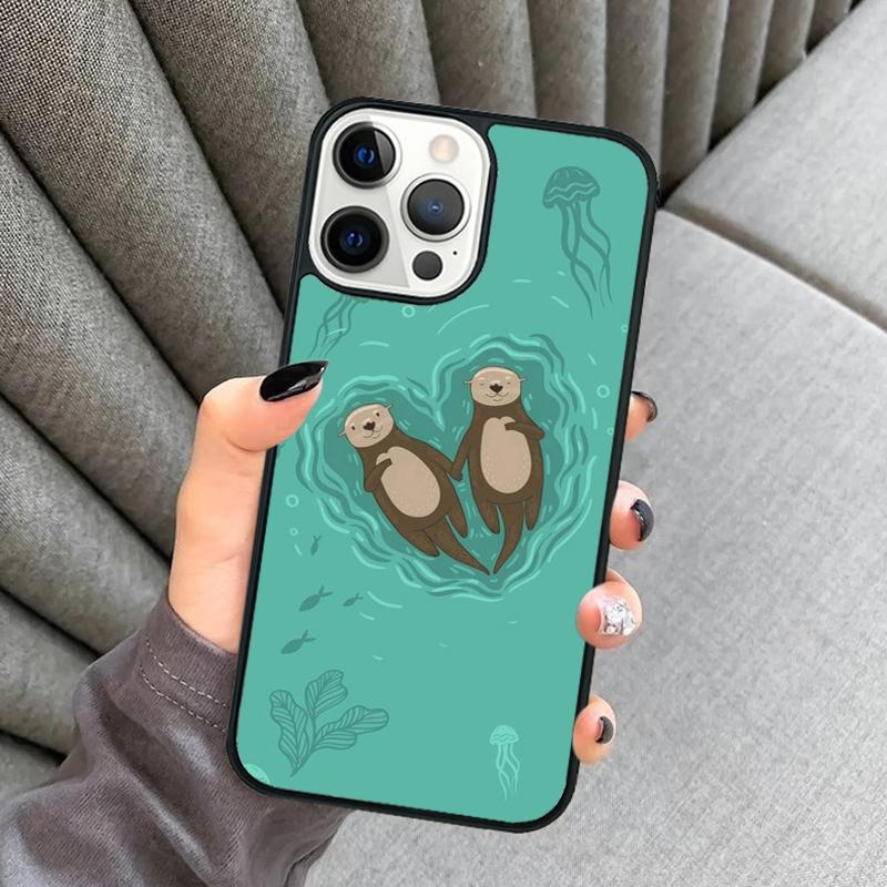 Polar Bears Otter Animal Phone Case For iPhone 17 Air 16 16e 15 13 14 Pro Max 11 12 Plus 2022 MAX Shell Cover Coque