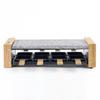 Appareil a raclette HKoeNIG - WOD8 - Jusqu'a 8 personnes - Pierre a cuire - Design Bois - 1200W