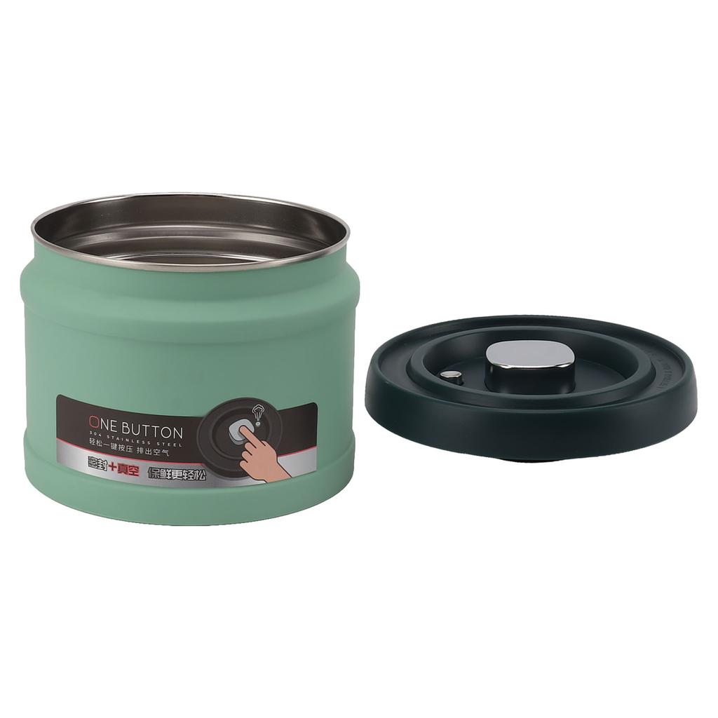 Airtight Stainless Steel Kitchen Food Storage Container Press Type Vacuum Storage Tea Can Coffee Canister for Beans Tea
