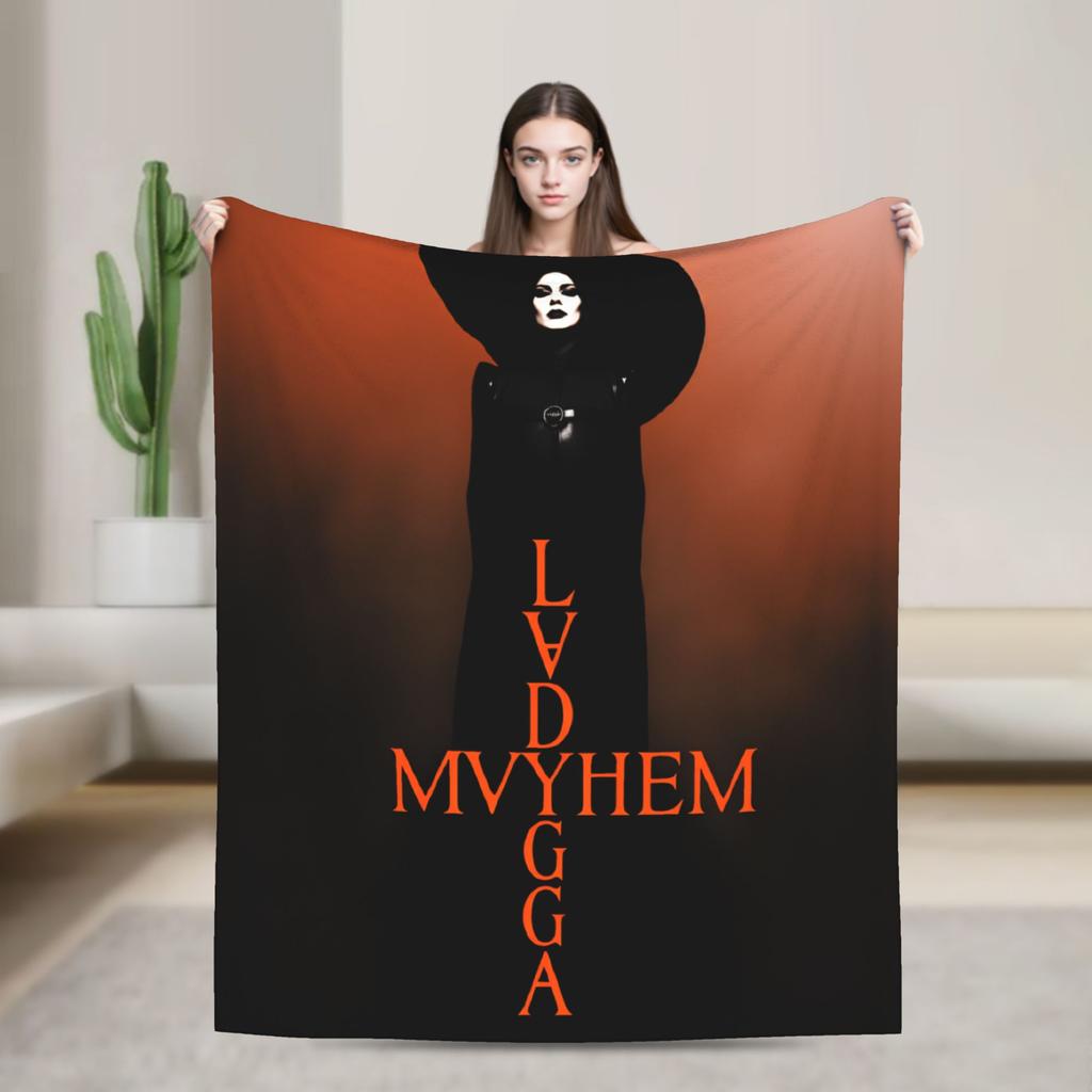 Lady Gaga Legendary singer  Flannel Blankets  Super Warm Throw Blanket for Couch Bed Picnic Pattern Bedspread Sofa Bed Cover