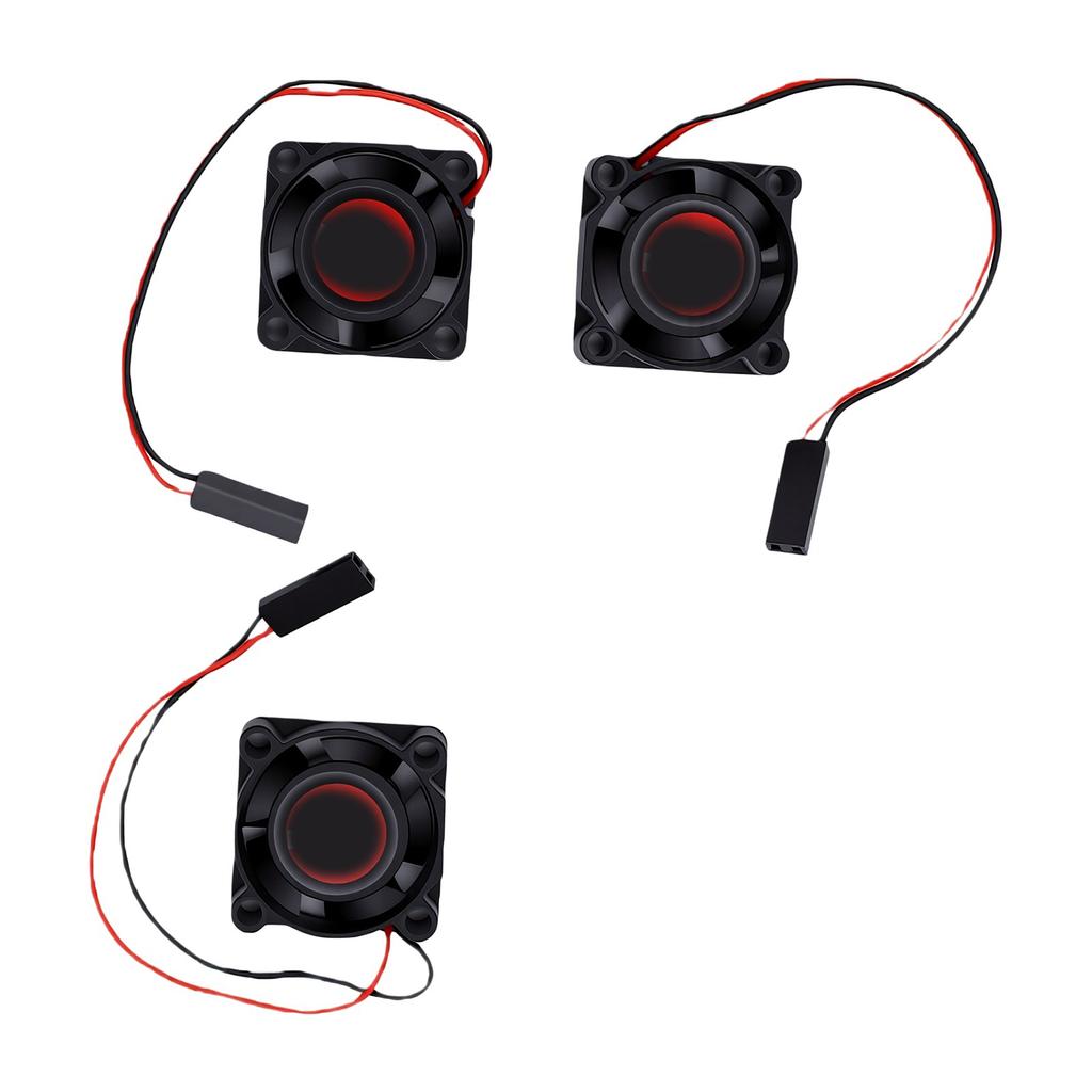 3pcs RC Motor Cooling Fan 2510 High Speed Heat Dissipation 2P Connector RC Truck Cooling Fan