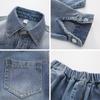 Boys' Denim Shirt & Jacket Set - Spring/Autumn Style: Trendy Two-Piece for Toddler