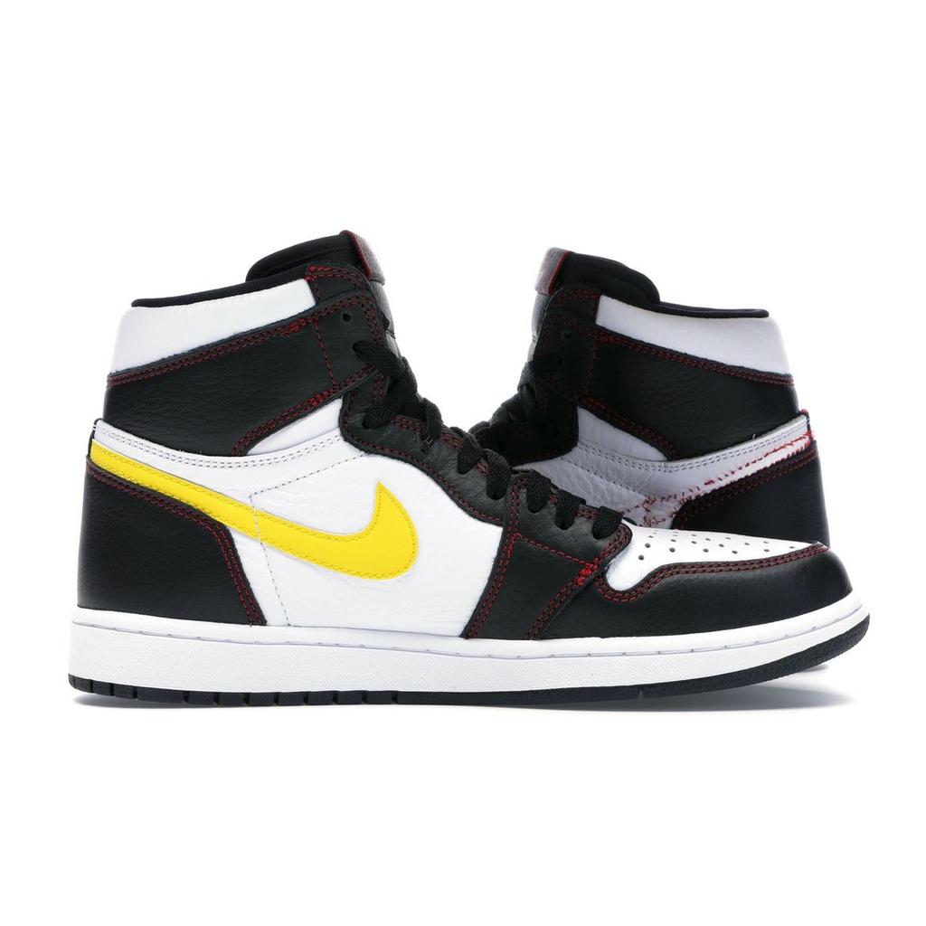 Air Jordan 1 Retro High OG Defiant Unisex Sneakers Black Tour-Yellow-White-Gym-Red CD6579-071