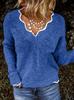 2025 Women's V-neck Knit Pullover Sweater - Cute, Multiple Colors, In Stock