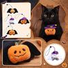 Halloween Pet Collar with and Pumpkin Plush Charm for Cats and Small Dogs Costume Accessory