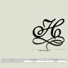 Monogram H Letter Metal Wall Art Cursive Iron Design Outdoor Indoor Decor
