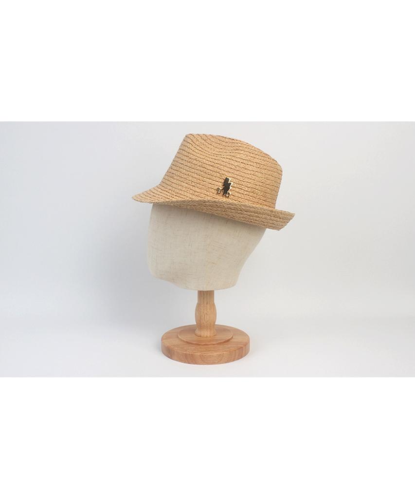 Yunibeosyeolkemiseuteuli Bu Raffia Simple Beige Fedora Summer Hat