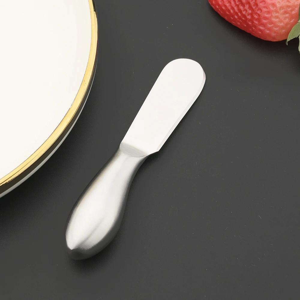 6Pcs/Set Matte Silver Mini Knife Fork Chisel For Butter Cheese Slicer Cutter Stainless Steel Cutlery Tool Kitchen Gadget