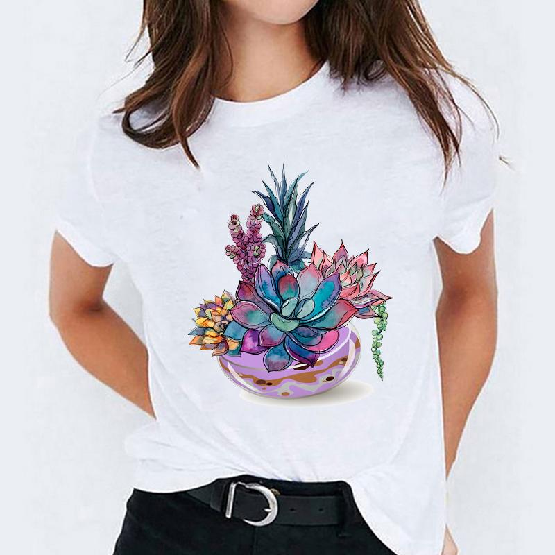 Damen Sommer T-Shirt Trend Print Retro Mode Kurzarm T-Shirts Lässig Bedruckte Oberteile