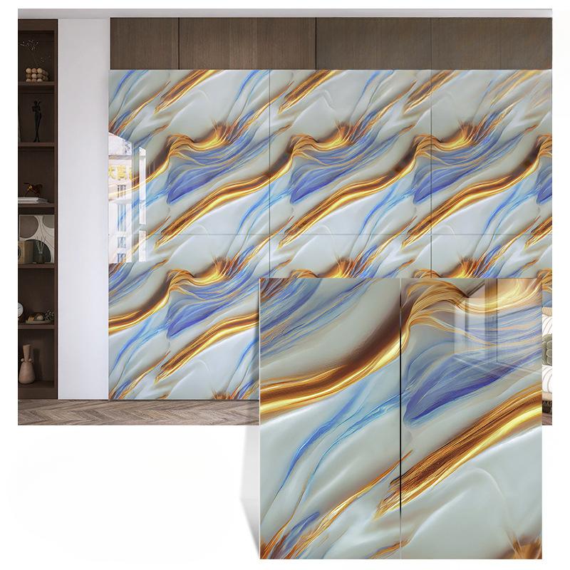 600mm×300mm Marmor Küchen Ölfest Folie Herd Wasserdicht Feuchtigkeitsbeständig Selbstklebende Tapete Arbeitsplatte Schrank Renovierung Fliesenaufkleber