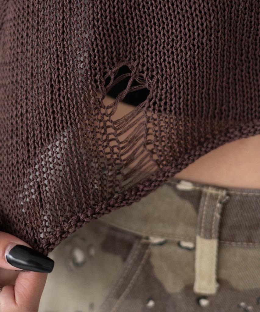 WEGO Korean Distressed Mesh Short Size Black Women's Hoodie, F,