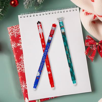 Set de Bolígrafos Borrables Navidad Bolígrafos de Tinta de Escritura Suave Reutilizables con Temática Navideña Bolígrafos de Gel para Listas de Deseos Tarjetas de Amor Tarjetas de Felicitación Decoración Festiva de Escritorio