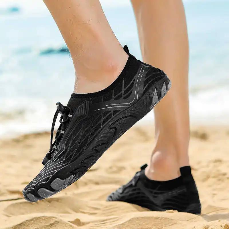 Fashion Thick Bottom Parkour Special Men's Shoes Slippers Black Sandal Beach Man Sneakers Sports Health Shooes Festival Besket
