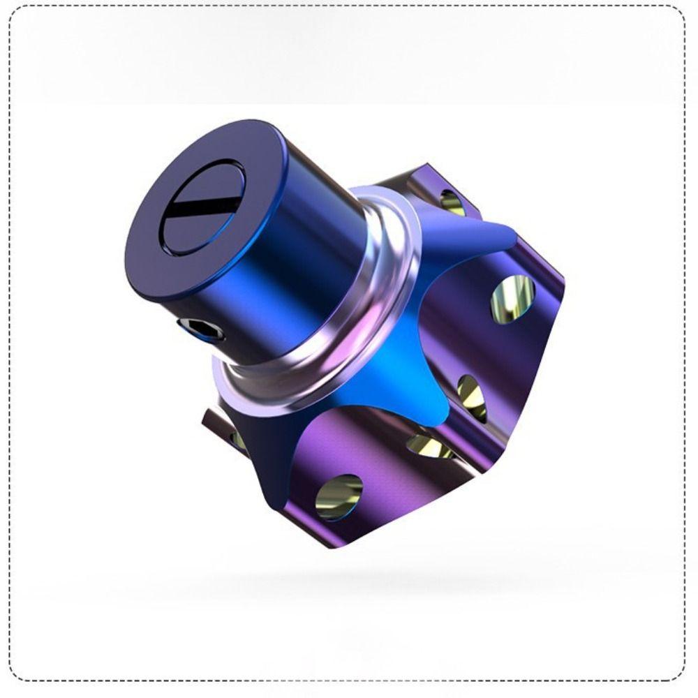 Burn Blue Aluminum Keychain Pentagonal Hexagon DIY Key Cover Key Bit Tip For Motorcycle Car ATV