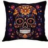 Halloween Sugar Skull Decorative Pillowcases: Colorful, Festive, And Spooky! Sofa Cushion Cover Holiday Party Decoration Gift