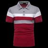 2025 Men's Color Block Turn-Down Collar Polo Shirt - Short Sleeve Fashion Edition