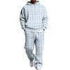 Completo con Felpa e Pantaloni da Tuta da Uomo con Vita Elastica, Outfit Casual Due Pezzi