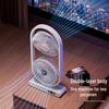 High-Power Dual-Head Desktop Circulation Fan with USB Display for Home, Office, and Camping