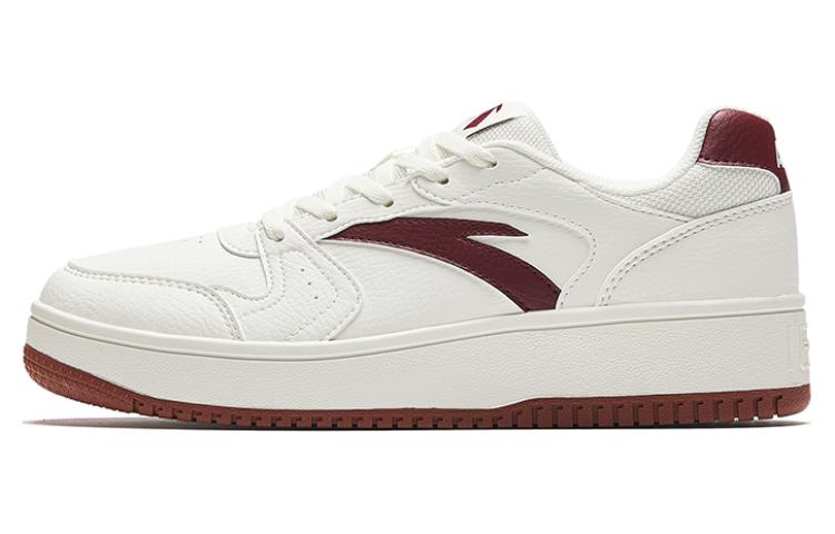 Women's Sneakers Anta First Year Slip Resistant Height Increasing Low top Skateboard Shoes Women's White Red