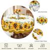 1 Stück Tischdecke mit Sonnenblumenmuster, rund und rechteckig, verschiedene Größen, elegantes florales Frühlings- und Sommerdesign, Französisch frisch, Su