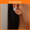 Layer Three Ear Clips Without Ear Holes Square Diamond C Shaped Earrings Gift