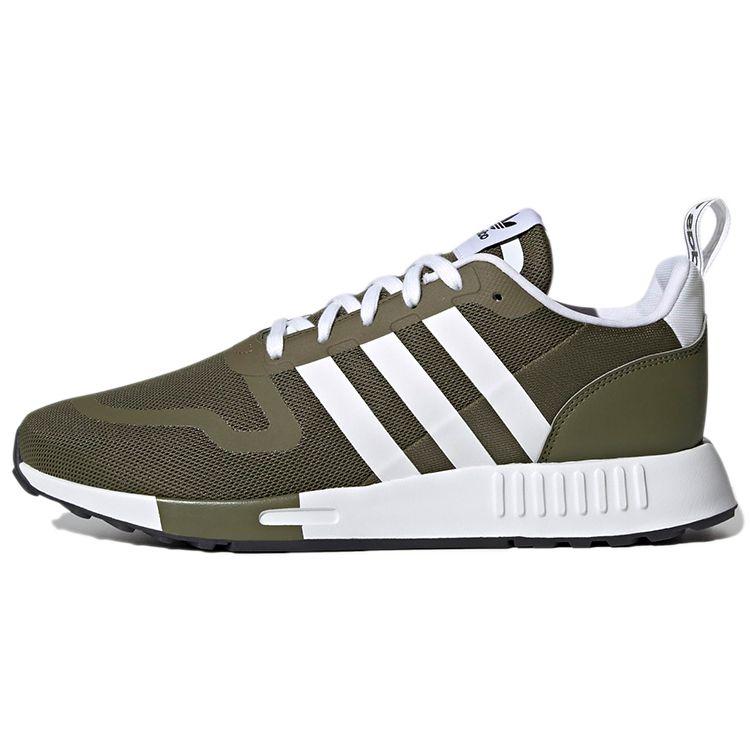 Adidas Originals Multix Comfortable Versatile Mesh Durable Breathable Lightweight Low-Top Rubber Running Shoes Unisex Sneakers Olive-Green H04472