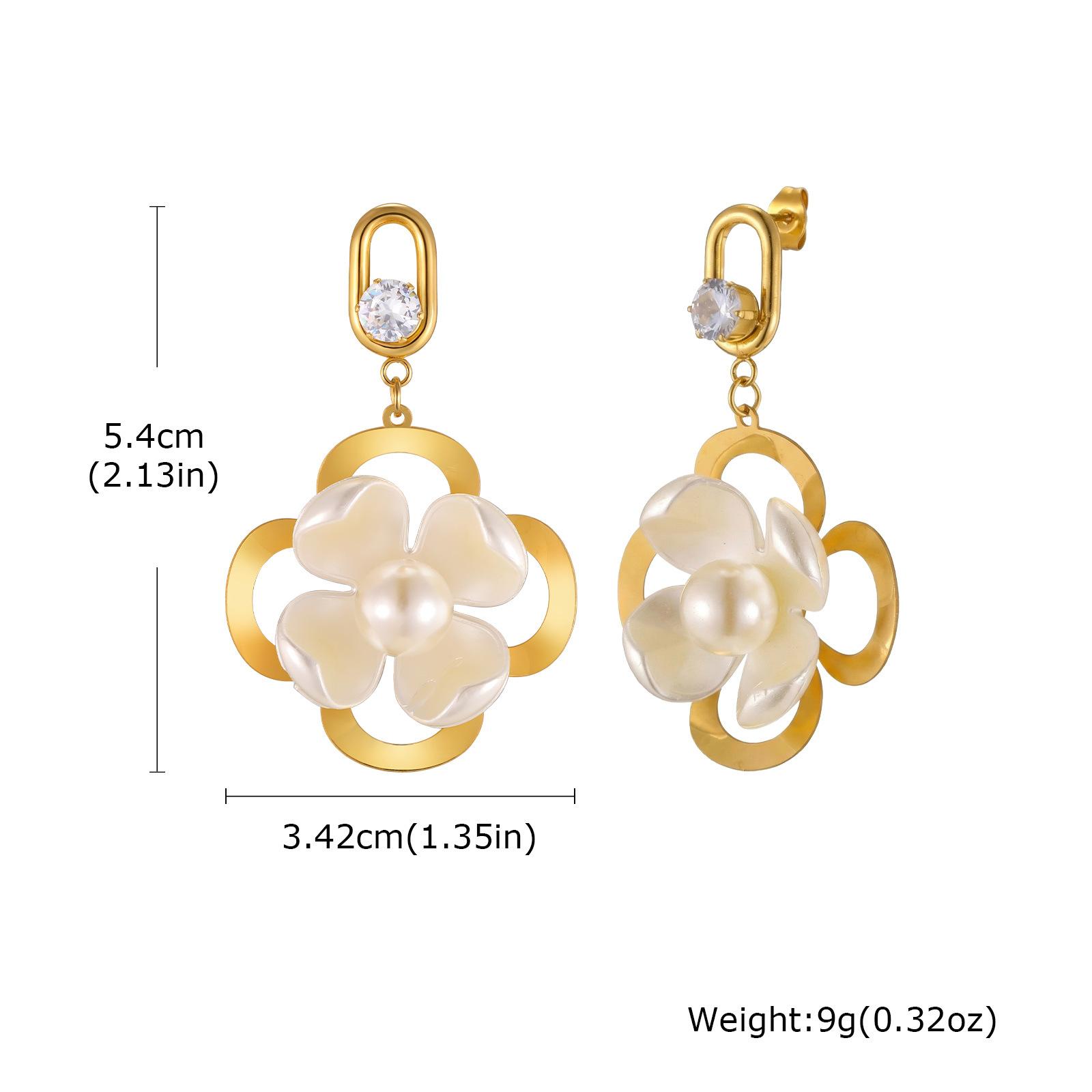 

Premium Metal Zircon Butterfly Flower Tassel Earrings Gold Elegant Niche Temperament Earrings Women 1006