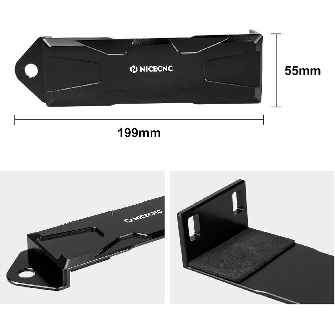 Black Battery Hold Down Bracket Compatible with Suzuki DRZ400 DRZ400E DRZ400E DRZ400SM 2000-2024 6061 Aluminum See Fitment