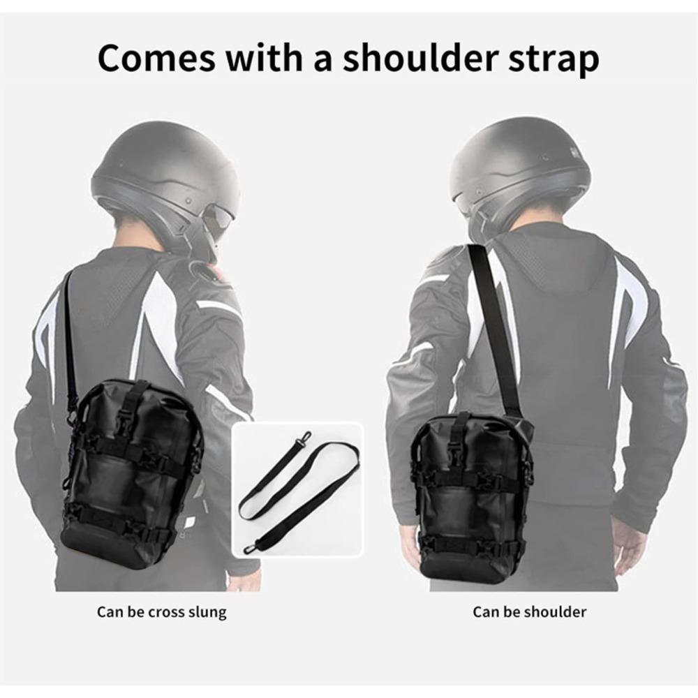 5 To 8 L Adjustable Capacity Motorcycle Crash Bar Bag  Touring Motorcycle Owners