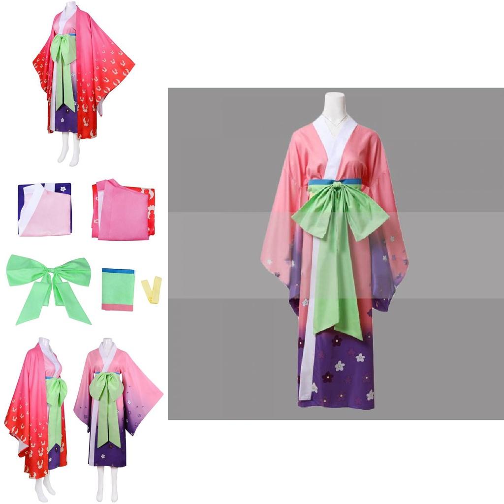 Atemberaubender Einteiler Wano-Land Kozuki Hiyori Kimono für Damen Cosplay
