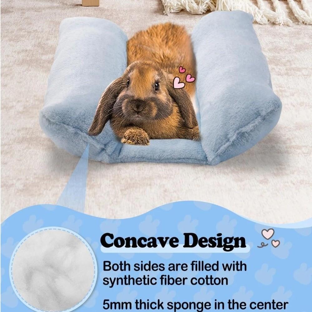 Washable Bunny Concave Bed Thickened Rabbit Cushion Soft Cuddle Cushion Mat Rabbit
