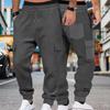 Men's Elastic Waist Drawstring Cargo Joggers | Loose Fit Multi-Pocket Tapered Leg Utility Pants For Casual & Outdoor Wear